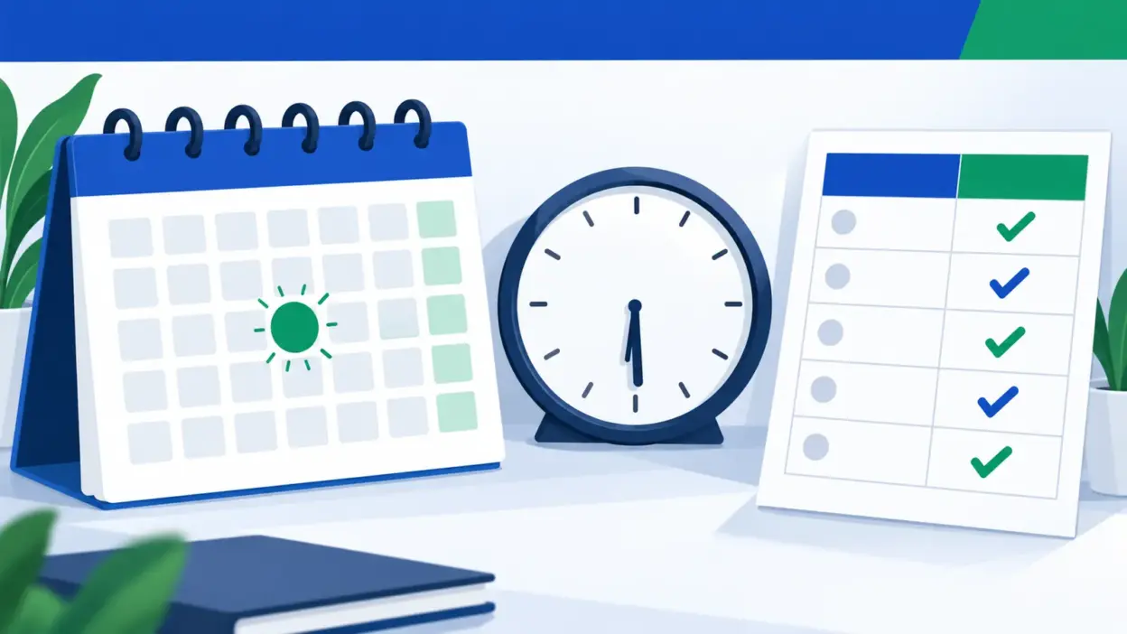 A clean illustration shows a festival calendar, a six o'clock clock and a blank lottery result table.
