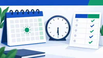A clean illustration shows a festival calendar, a six o'clock clock and a blank lottery result table.